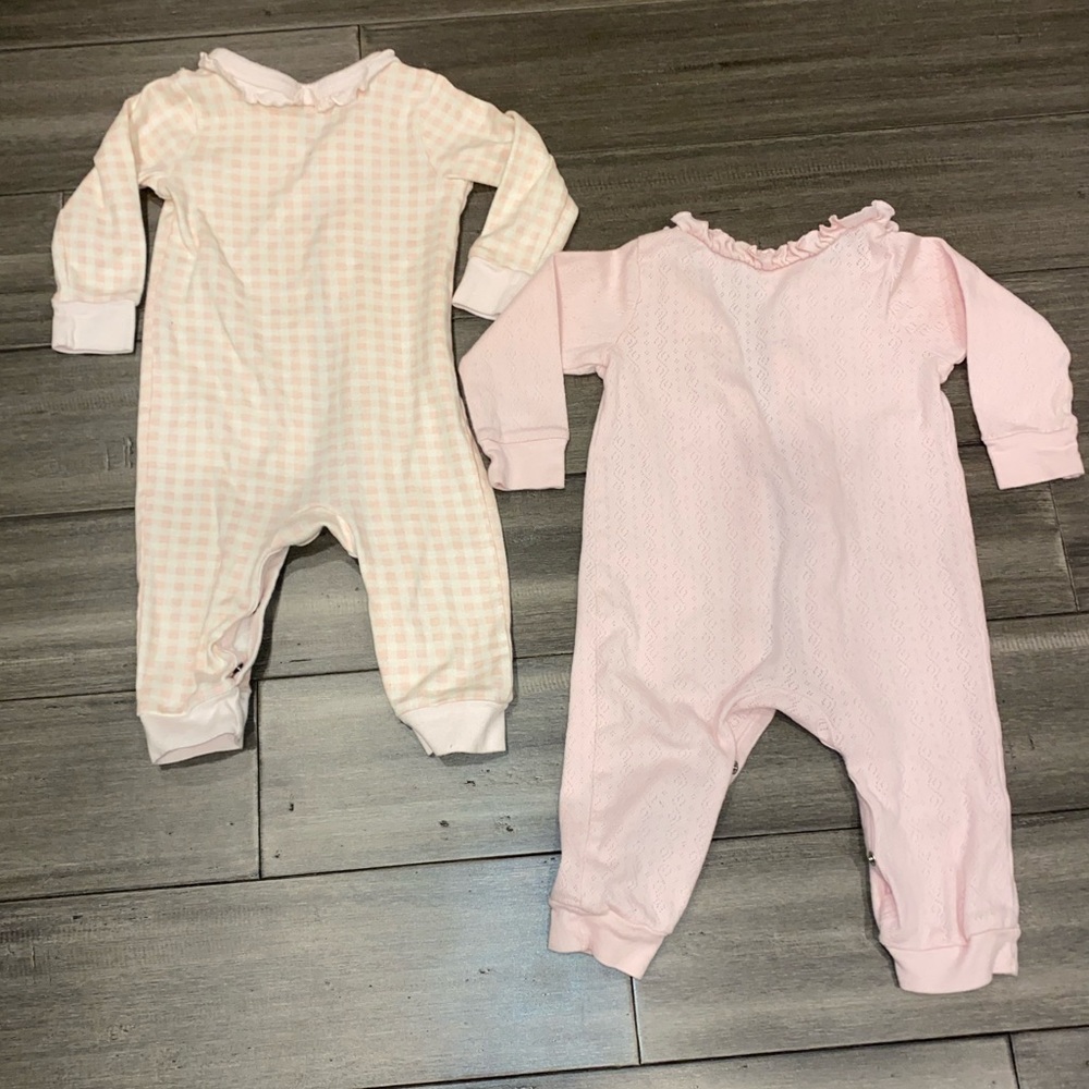 Baby girl onesies size 12 months pink and white - Picture 2 of 12